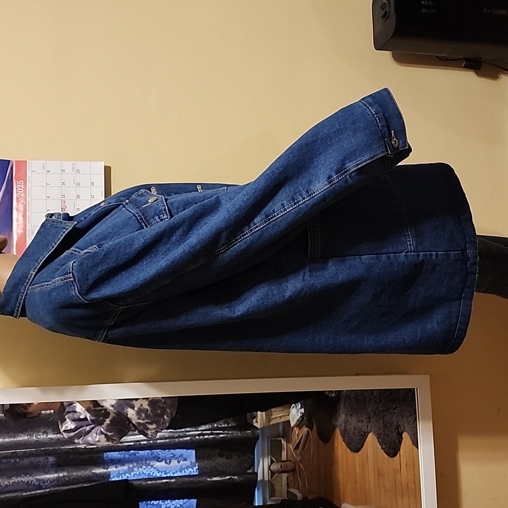 Blue Denim Button-Up Jacket - image 4